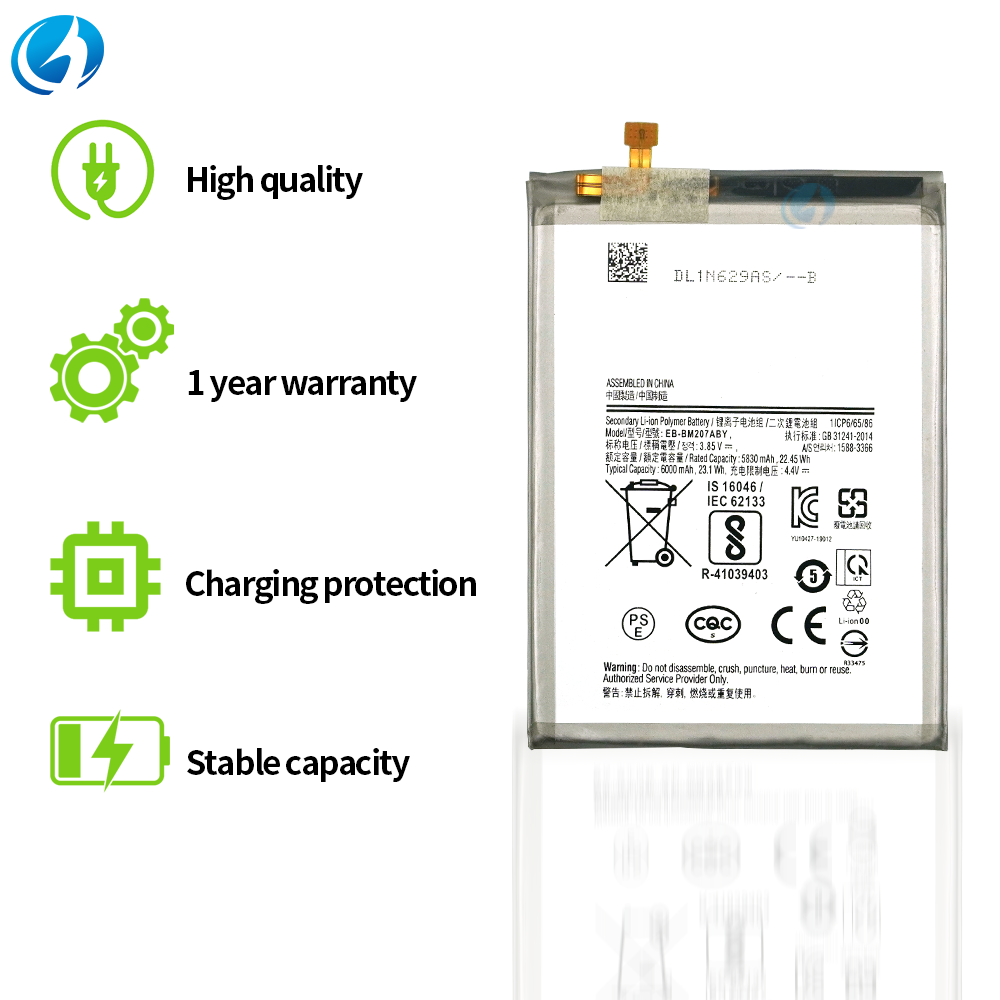 Replacement Phone Battery EB-BM207ABY for Samsung Galaxy M20S M21S M307 M30S M31 M21 - Imagen 5