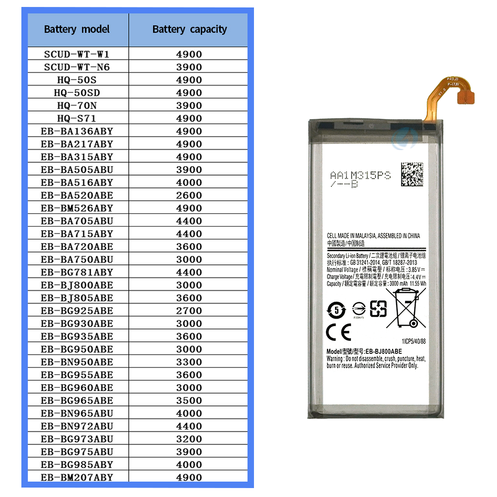For Samsung A6 J6 J8 J8-2018 A6 2018 J600 A600 J800 3000mAh EB-BJ800ABE Mobile Phone Battery - Imagen 6